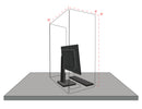 36" Height Sneeze Guard with Side Panels - (Fixed). (Stands Included)