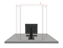 36" Tall Sneeze Guard with Side Panels - (Adjustable). (Stands Included)