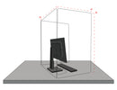 36" Height Sneeze Guard with Side Panels - (Fixed). (Stands Included)