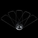 STAUBER BEST-Acrylic Fan Blades ( 5 pack )- 16" for 42" Fan or 20" for 52" Fan CLEAR - 3 HOLES PATTERN- 3/16" Thick