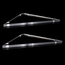 STAUBER BEST- Corner Acrylic Shelf, Set of 2 Acrylic Wall Storage Shelves, Easy Install Organizer for Living Room, Bedroom, Kitchen, Bathroom, Office.