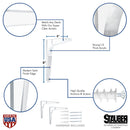 STAUBER BEST- Acrylic Wall Storage Shelf Brackets, 3"/ 5"/ 7"- Set of 2- for Living Room, Bedroom, Kitchen, Bathroom, Office.