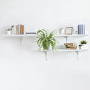 STAUBER BEST- Acrylic Wall Storage Shelf Brackets, 3"/ 5"/ 7"- Set of 2- for Living Room, Bedroom, Kitchen, Bathroom, Office.