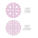 fits 28 cupcakes or fits 68 mini cupcakes 16 inch round acrylic raised pastry stand in clear acrylic