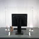 36" Height Sneeze Guard with Side Panels - (Fixed). (Stands Included)
