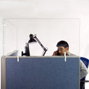 STAUBER Best Cubicle Sneeze Guard - Acrylic Partition Extension. Best temporary solution to divide work stations. (Cubicle Clips Included)