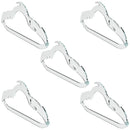 clear acrylic hangers , set of 5 in white background