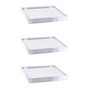 STAUBER Best- Clear Acrylic Floating Shelf- Classic Design - Pack of 3