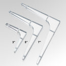 STAUBER BEST- Acrylic Wall Storage Shelf Brackets, 3"/ 5"/ 7"- Set of 2- for Living Room, Bedroom, Kitchen, Bathroom, Office.