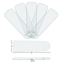 STAUBER BEST-Acrylic Fan Blades ( 5 pack )- 16" for 42" Fan or 20" for 52" Fan CLEAR - 3 HOLES PATTERN- 3/16" Thick