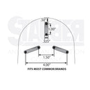 STAUBER BEST-Acrylic Fan Blades ( 5 pack )- 16" for 42" Fan or 20" for 52" Fan CLEAR - 3 HOLES PATTERN- 3/16" Thick