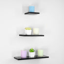 Black Acrylic Wall Floating Shelf set on wall