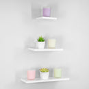 White Acrylic Wall Floating Shelf set on wall